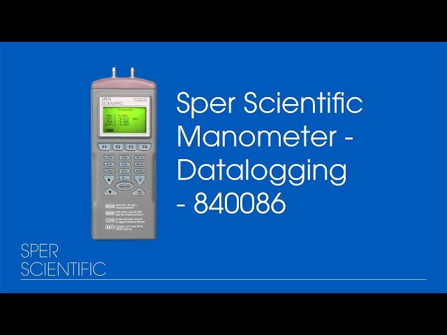 Datalogging Manometer Demo