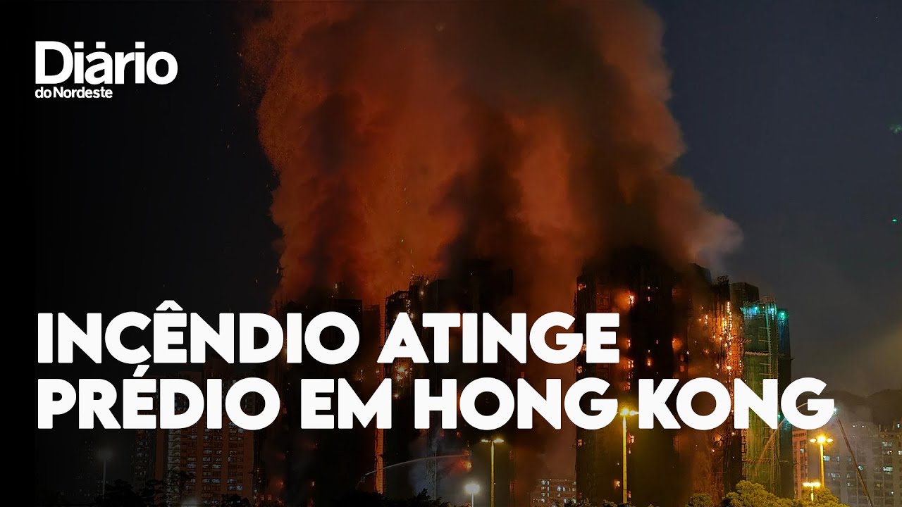 Imagem da notícia Incêndio atinge conjunto de prédios em Hong Kong; veja imagens