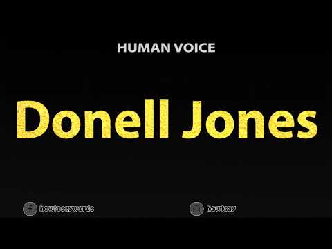 How To Pronounce Donell Jones
