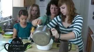 Me-Me, with the Grandchildren, making "Me-Me's Famous Mac'n Cheese"
