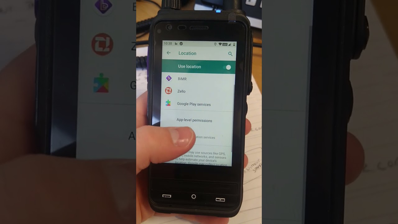 Enabling Google Location Accuracy on Android 10 and below.