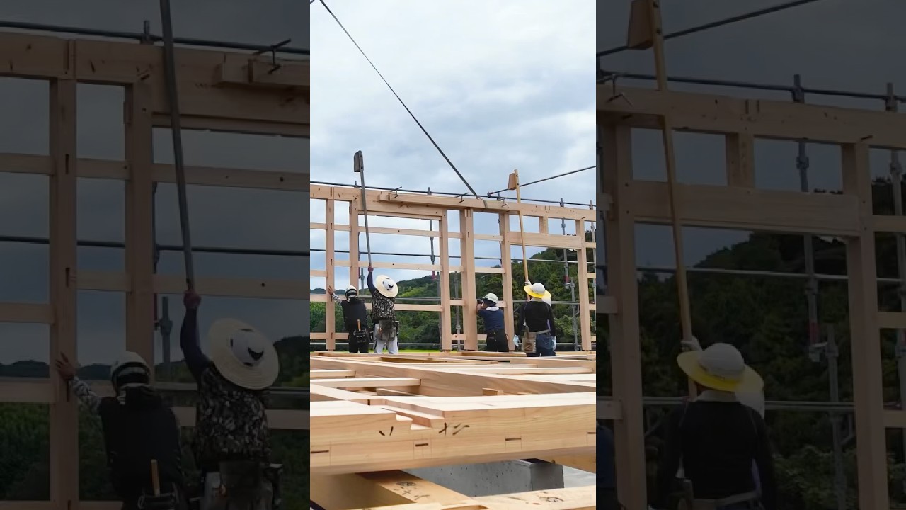【建て方の前日準備】#大工 #伝統建築 #建て方 #carpenter #woodworking