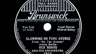 1937 HITS ARCHIVE: Slumming On Park Avenue - Red Norvo (Mildred Bailey, vocal)