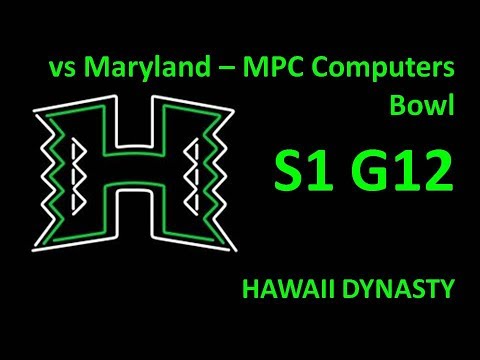 NCAA 06 - Hawaii Dynasty - vs Maryland - MPC Computers Bowl