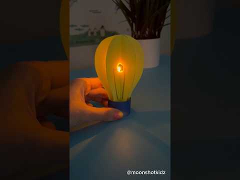 DIY lightbulb lantern. Easy paper electric circuit project for beginners. #stem #science #craft #diy