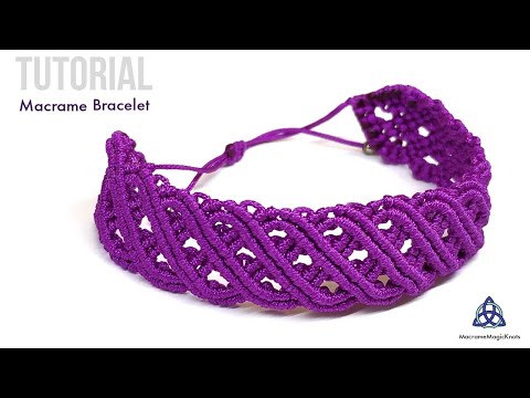 Micro Macrame Big Square Pendant Tutorial  Macrame Magic Knots  DIY