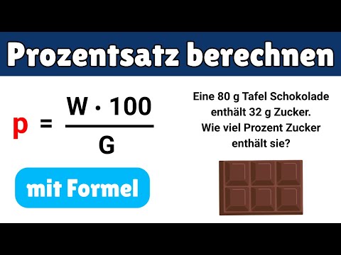 Prozentsatz mit Formel berechnen | Prozentrechnung einfach erklärt am Schokoladen-Beispiel 🍫