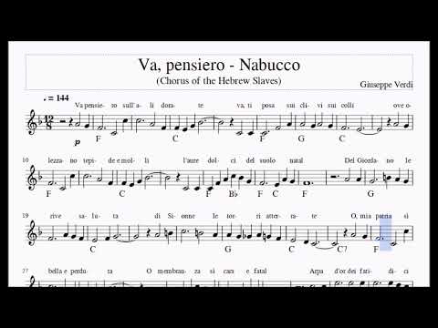 Va Pensiero - Nabucco by Verdi (in F)