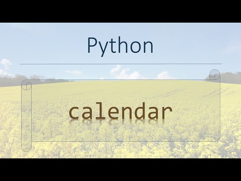 Python Modules 12 Calendar Module Python General Calendar Related Functions