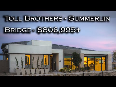 Luxury Bridge Model Toll Brothers Home Summerlin, One-Story, $806,995+, 3,236 SqFt, 4 BD, 4.5BA, 3C