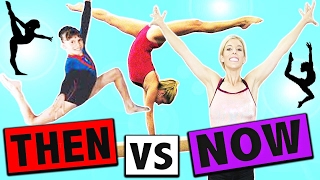 TRYING GYMNASTICS THEN VS NOW!! | Rebecca Zamolo