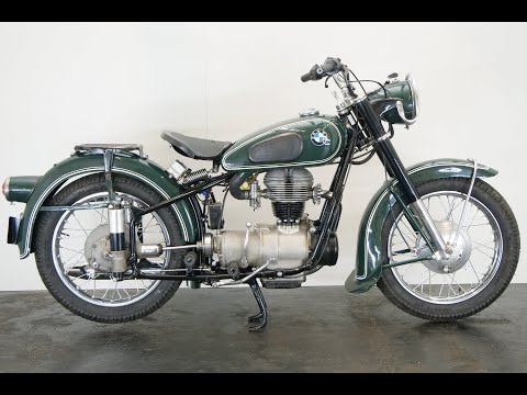 BMW R25/3 1953 250cc 1 cyl ohv - starting up - 4K