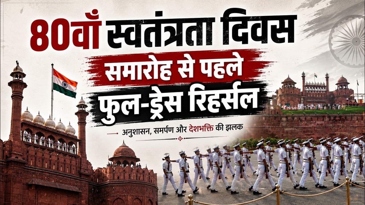 नई दिल्ली के लाल किले में 80वें स्वतंत्रता दिवस समारोह से पहले फुल-ड्रेस रिहर्सल | Independence day