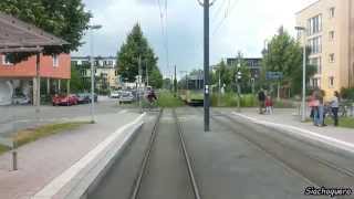 preview picture of video 'Freiburg im Breisgau Tram / Трамвай / Straßenbahn Linie 3: Vauban - Haid (5x)'