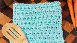 Crochet Lattice Washcloth or Dishcloth| EASY | The Crochet Crowd