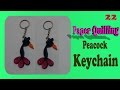paper quilling peacock keychain
