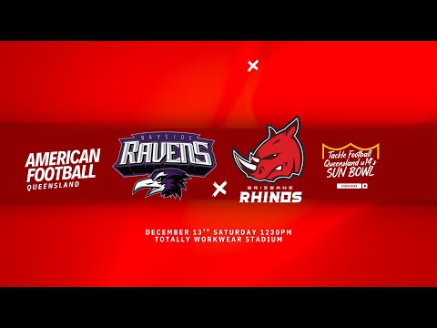 2025 American Football Queensland U14 Championship Bayside Ravens v Brisbane Rhinos