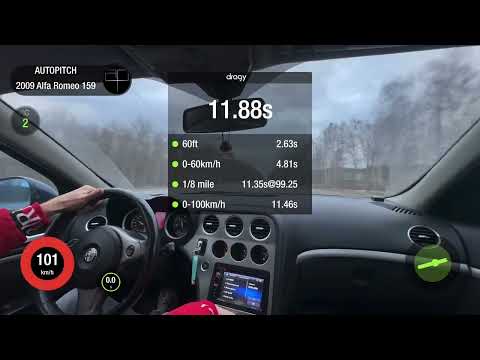 Alfa Romeo 159 1.9JTDm 8v (120hp) MT FWD 2009 STOCK. 0-100 acceleration.