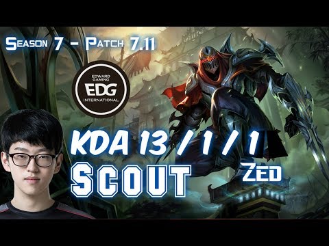 EDG Scout ZED vs VIKTOR Mid - Patch 7.11 KR Ranked