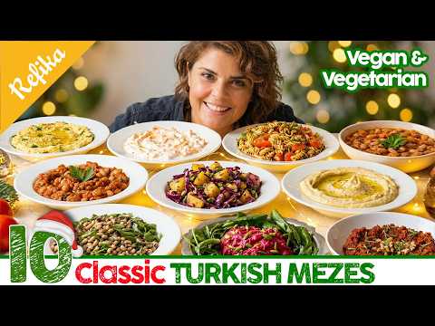 10 Classic Turkish Mezes for New Year’s | Hummus, Borlotti Beans, Pasta Salad and Vegan /Vegetarian!