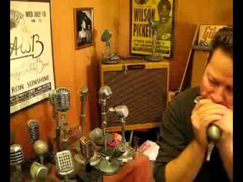 Vintage Astatic JT-30 with Shure Controlled Magnetic Element Vocal Bullet Harp Mic