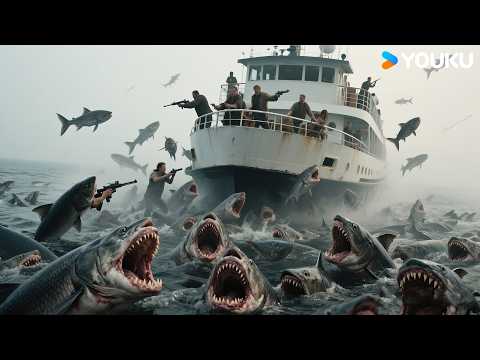 🐟💀🚢HUGE PIRANHA SWARM fly at ship! Oh-ho! Flesh feast! | Snake | YOUKU MONSTER MOVIE