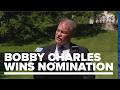 Maine Republican gubernatorial candidate Bobby Charles speaks after winning nomination