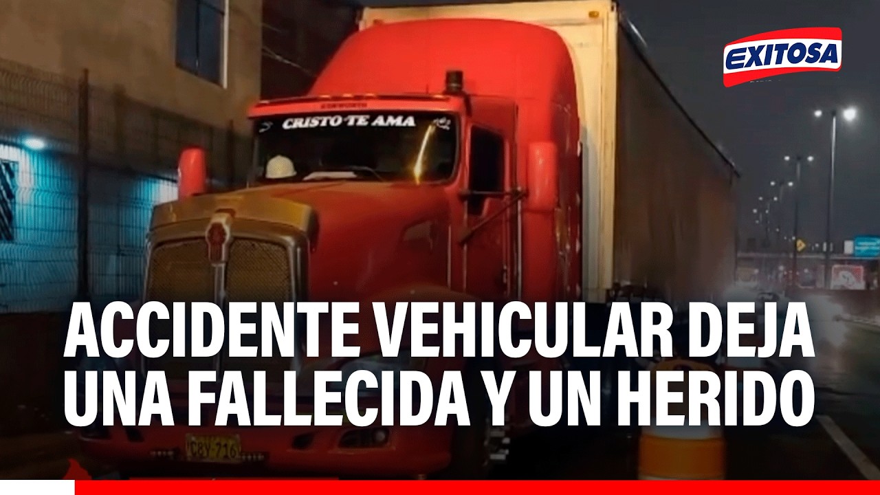🔴🔵 Choque entre tráiler y motocicleta en el Rímac dejan una mujer fallecida y un herido