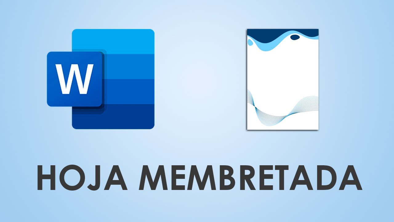 Cómo hacer una HOJA MEMBRETADA en Word