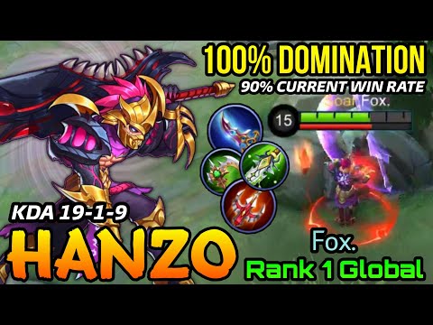 90% Current Win Rate Hanzo Completely Dominate The Game! - Top 1 Global Hanzo by Fox. - MLBB