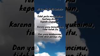 Download lagu Tidak Perlu Menjelaskan Tentang Dirimu kepada Siapapun - Ali bin Abi Thalib #shorts #qoutes mp3 Download lagu Tidak Perlu Menjelaskan Tentang Dirimu kepada Siapapun - Ali bin Abi Thalib #shorts #qoutes mp3