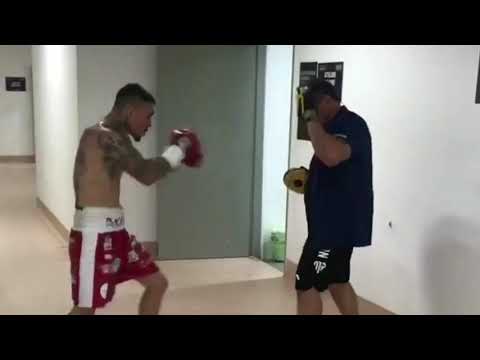 George "Ferocious" Kambosos Jr Pre Fight Padwork With Justin Fortune