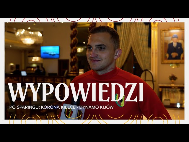 Jacek Zieliński i Wiktor Długosz po meczu Korona Kielce - Dynamo Kijów (20.01.2025r.)
