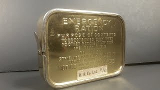 1942 British Emergency Ration MRE Review Eating a 75 Year Old Survival Chocolate Bar Taste Test