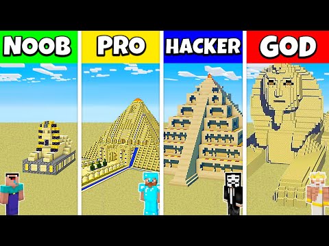 Ultimate Minecraft Battle: Noob vs Pro vs Hacker vs God!