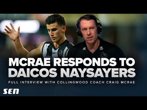 Collingwood coach Craig McRae on the Nick Daicos criticism, Taylor Adams' suspension and more - SEN
