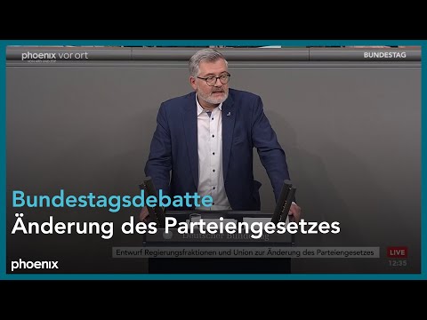 Video Thumbnail: Bundestagsdebatte zur Änderung des Parteiengesetzes am 15.12.23