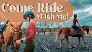 RIDING MY BOSS'S NEW OTTB // barn vlog #26