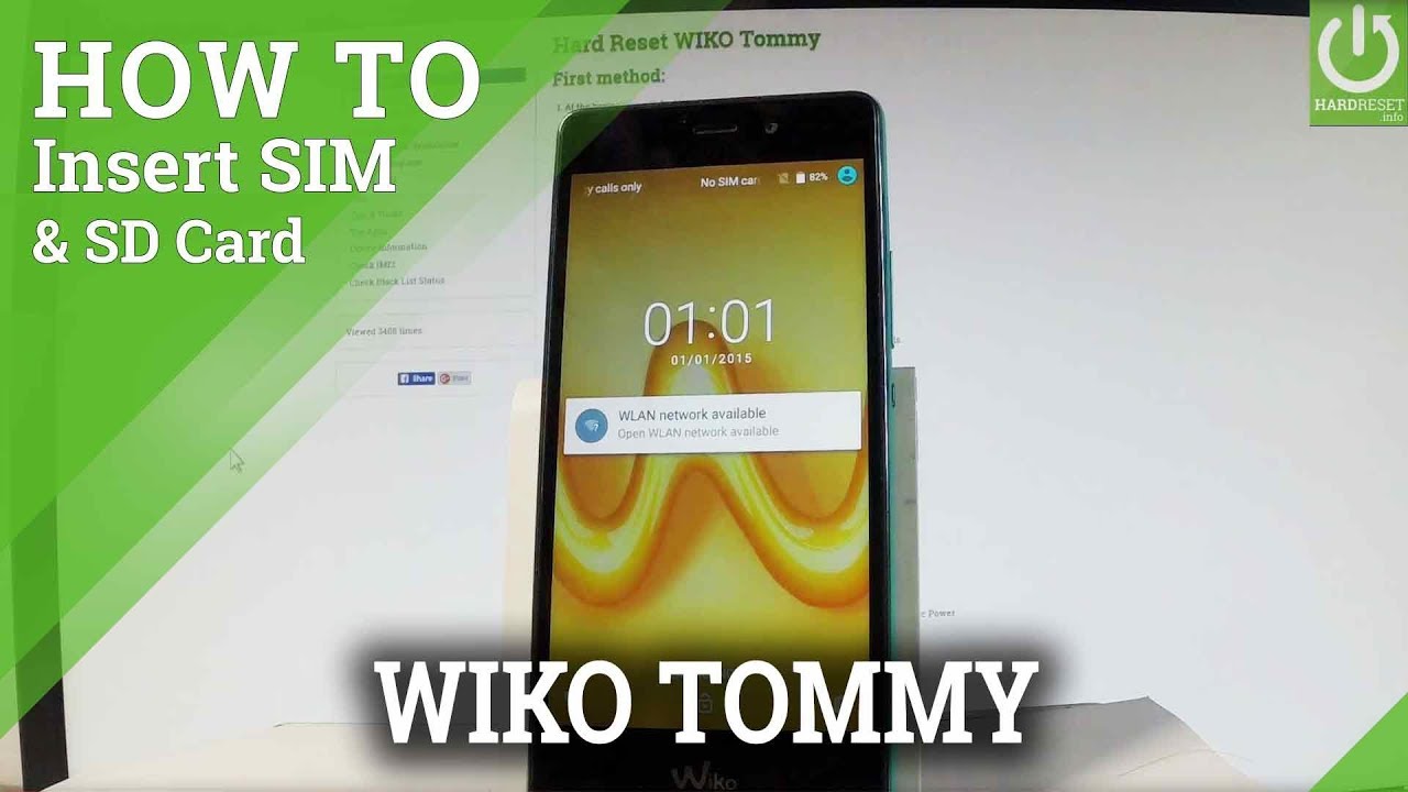 How to Insert SIM and SD in WIKO Tommy - Micro SIM & SD Slot