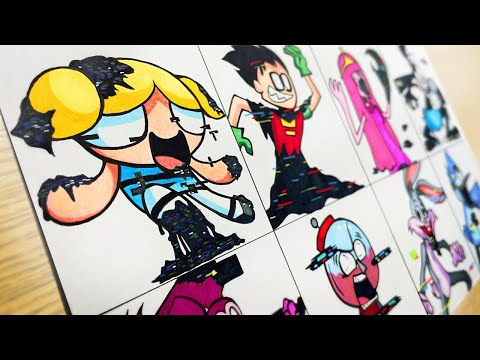 Drawing FRIDAY NIGHT FUNKIN' PIBBY MODS/Corrupted Robin/Bubbles/Oswald