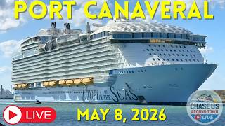 LIVE: Watching Cruise Ships Leaving Port Canaveral LIVE! (May 8, 2026)