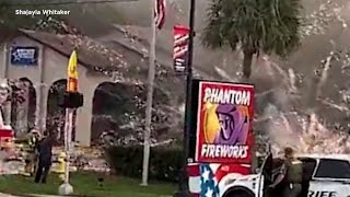 Man dies in explosive crash with fireworks store in Melbourne