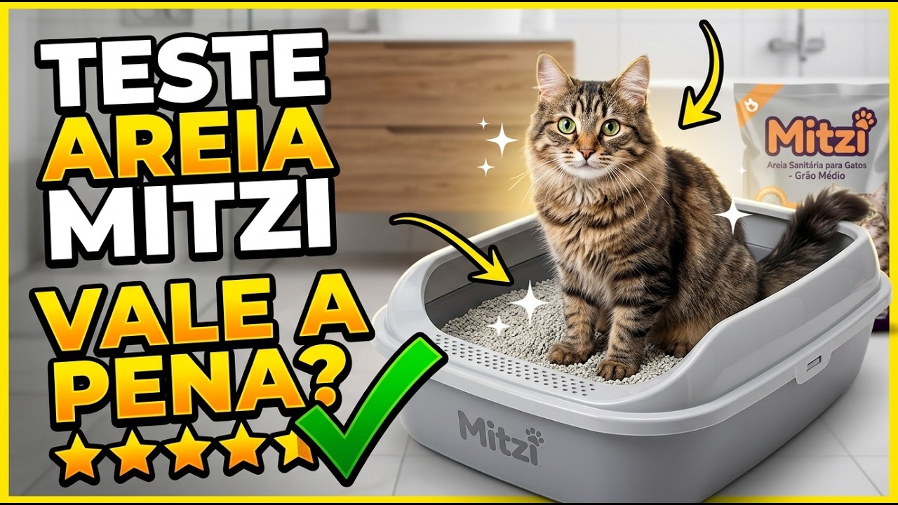 TESTEI Areia sanitária MITZI grãos médios para GATOS - Gatil Hauser