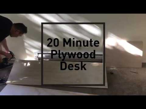 20 Minute DIY Plywood Desk