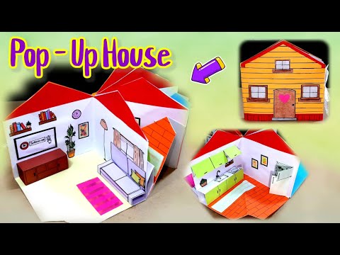 DIY : Pop Up Doll House | Diy Paper House | Miniature Paper House | Diy Book House