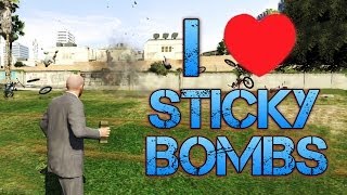 Grand Theft Auto V | I LOVE STICKY BOMBS | Moon Gravity + Invincibility
