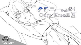 クロニーちゃんの水着衣装案を描く_2