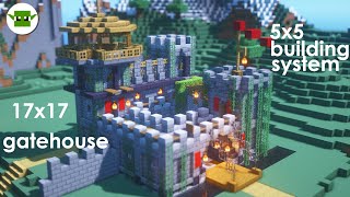 Minecraft | How to Build a Small Fortified Gatehouse [EASY 5x5 System]
