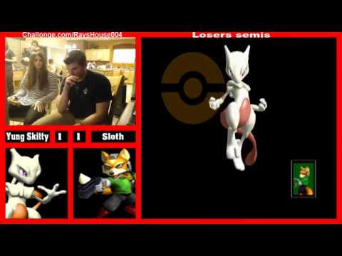 Ray's House 4 Losers Semis - Yung Skitty (Mewtwo) vs Sloth (Fox/Shiek)