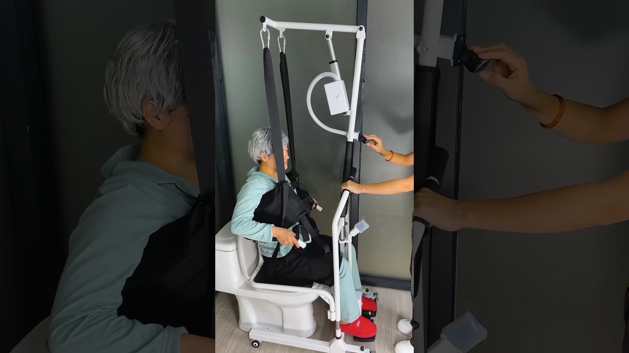 Patient Lift Transfer Chair with Sling for Elderly - Transfer Device for Home Care Use